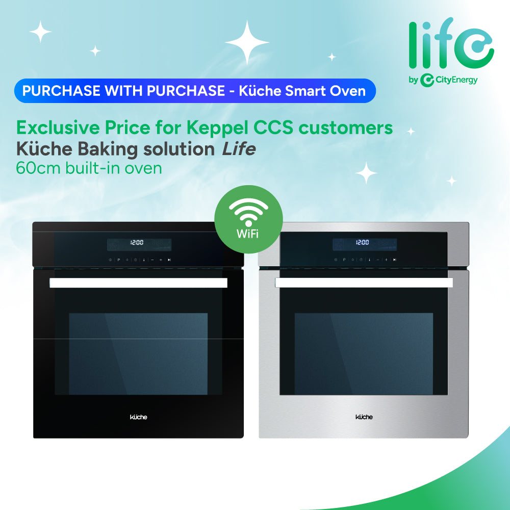 Smart Living Lite: Life Smart Gas Water Heater (L10WFE) + Küche Smart Gas Hob (KGH320GW or KGH320SW)  + Küche Smart Cooker Hood (KSH60BW or KSH60SW) & FREE GWP Options (Price before CCS Discount)