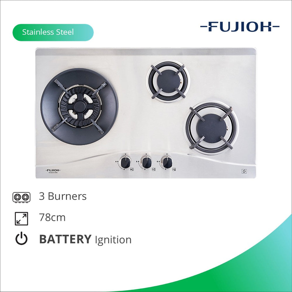 FH-GS5035 SVSS TG Gas Hob with 3 Different Burner Size — City Energy ...