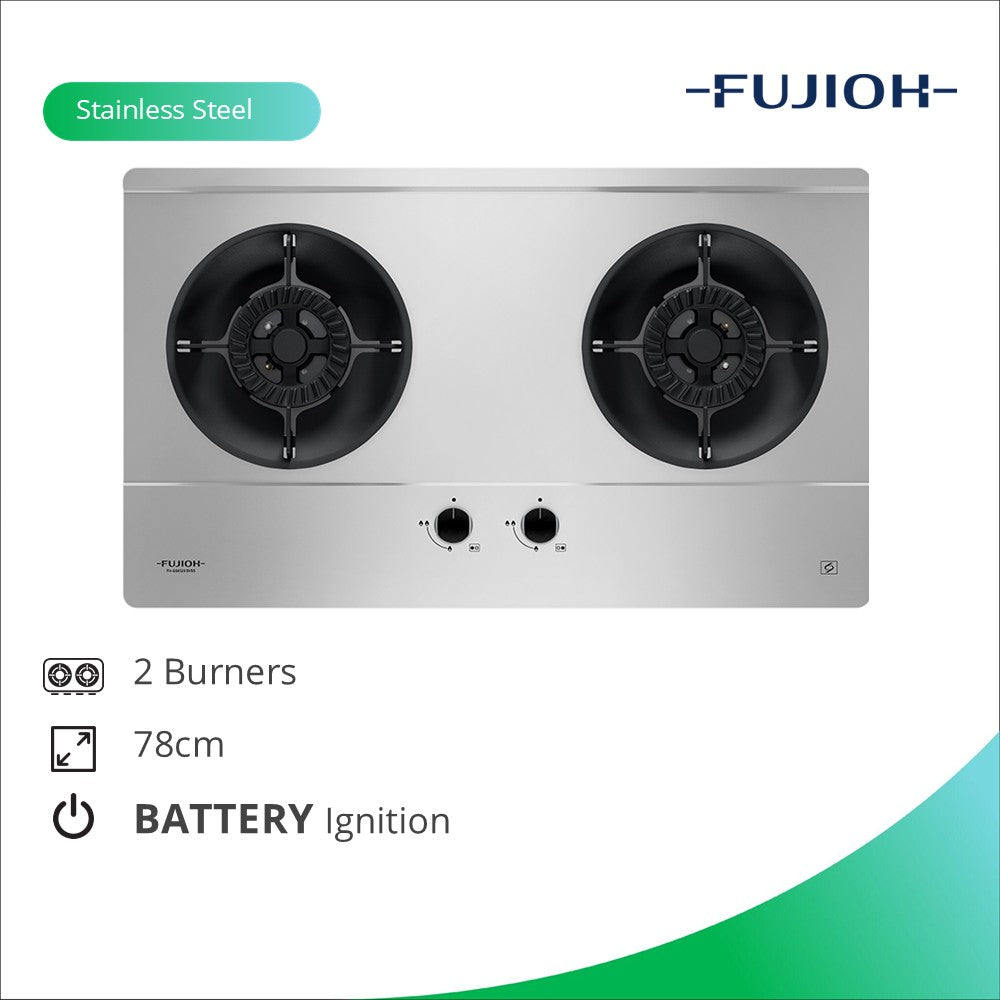 FH-GS6520 SVSS TG Gas Hob with 2 Burners