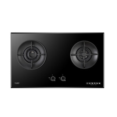 FH-GS7020 SVGL TG 2 Burners Gas Hob with 1 Double Inner Flame Burner