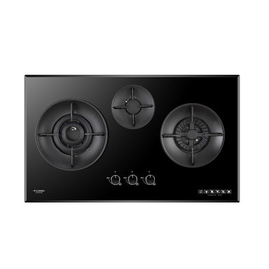 FH-GS7030 SVGL TG 3 Burners Gas Hob with 1 Double Inner Flame Burner