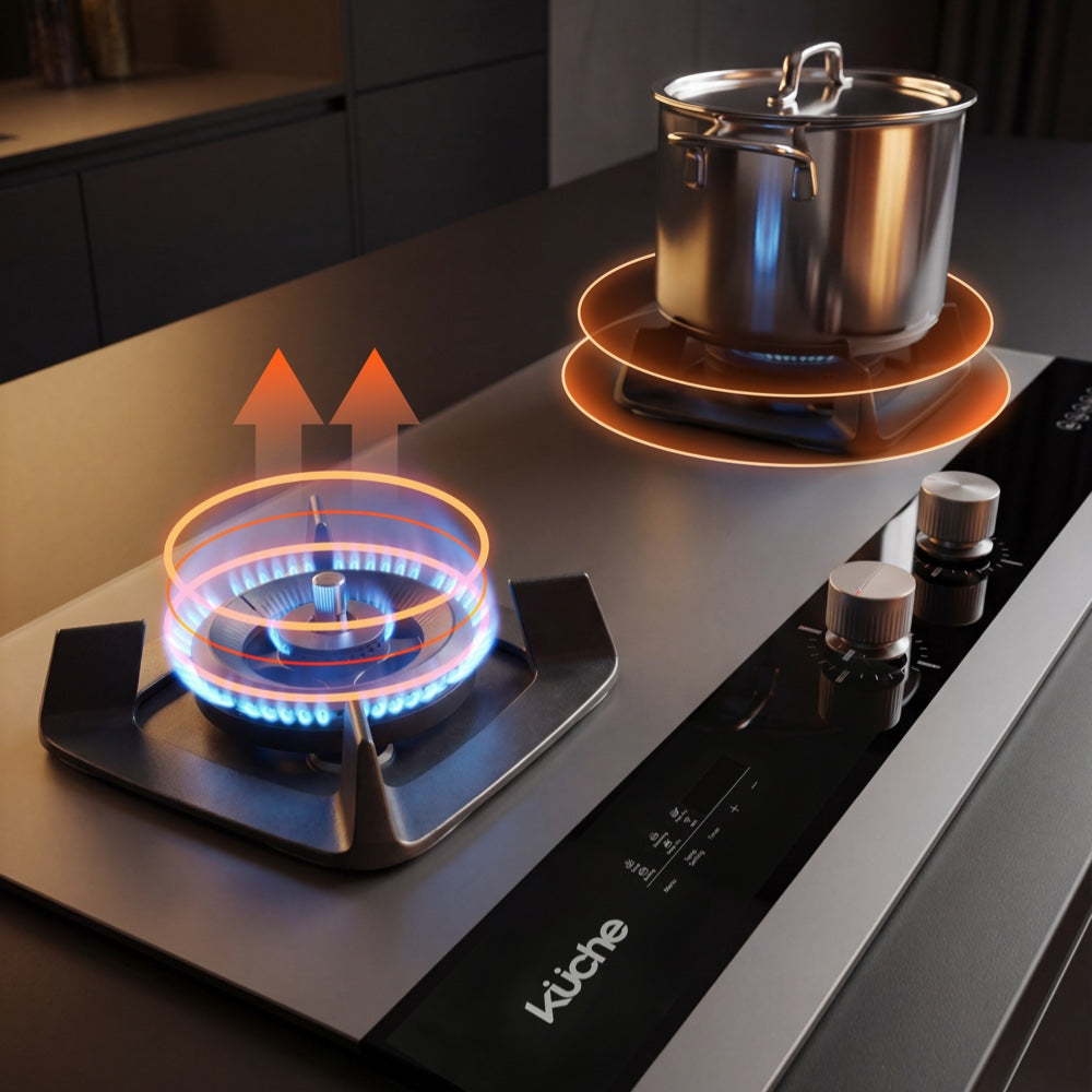 Küche 80cm 2-Burner Gas Hob