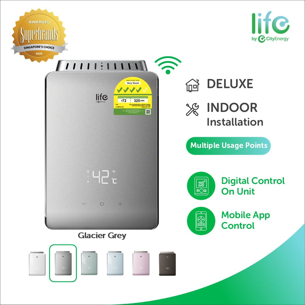 Buy the NEW Life by City Energy Gas Water Heater in Singapore