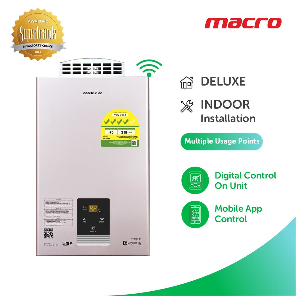 Buy Macro MA-10WFE Gas Water Heater in Singapore City Energy