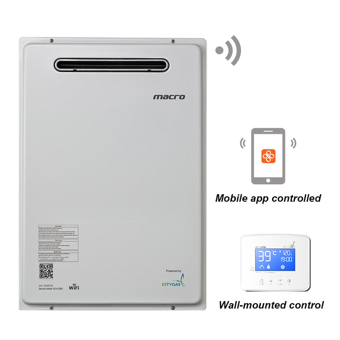 Macro Wall Outdoor Gas Water Heater (Condo Model) - MA-20WOD