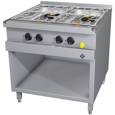 Gas range with 4 burners