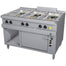 Gas range with 6 burners and gas oven 2/1 GN