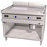 Gas griddle plate 2 half ribbed